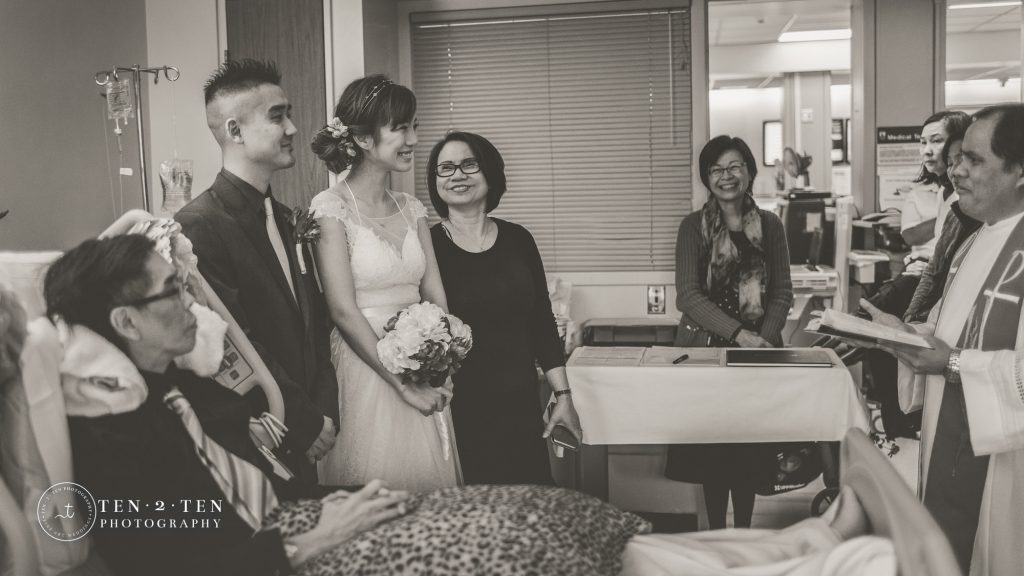 hospital wedding ceremony, bedside wedding, toronto wedding photographer, toronto wedding photographers, hospital wedding