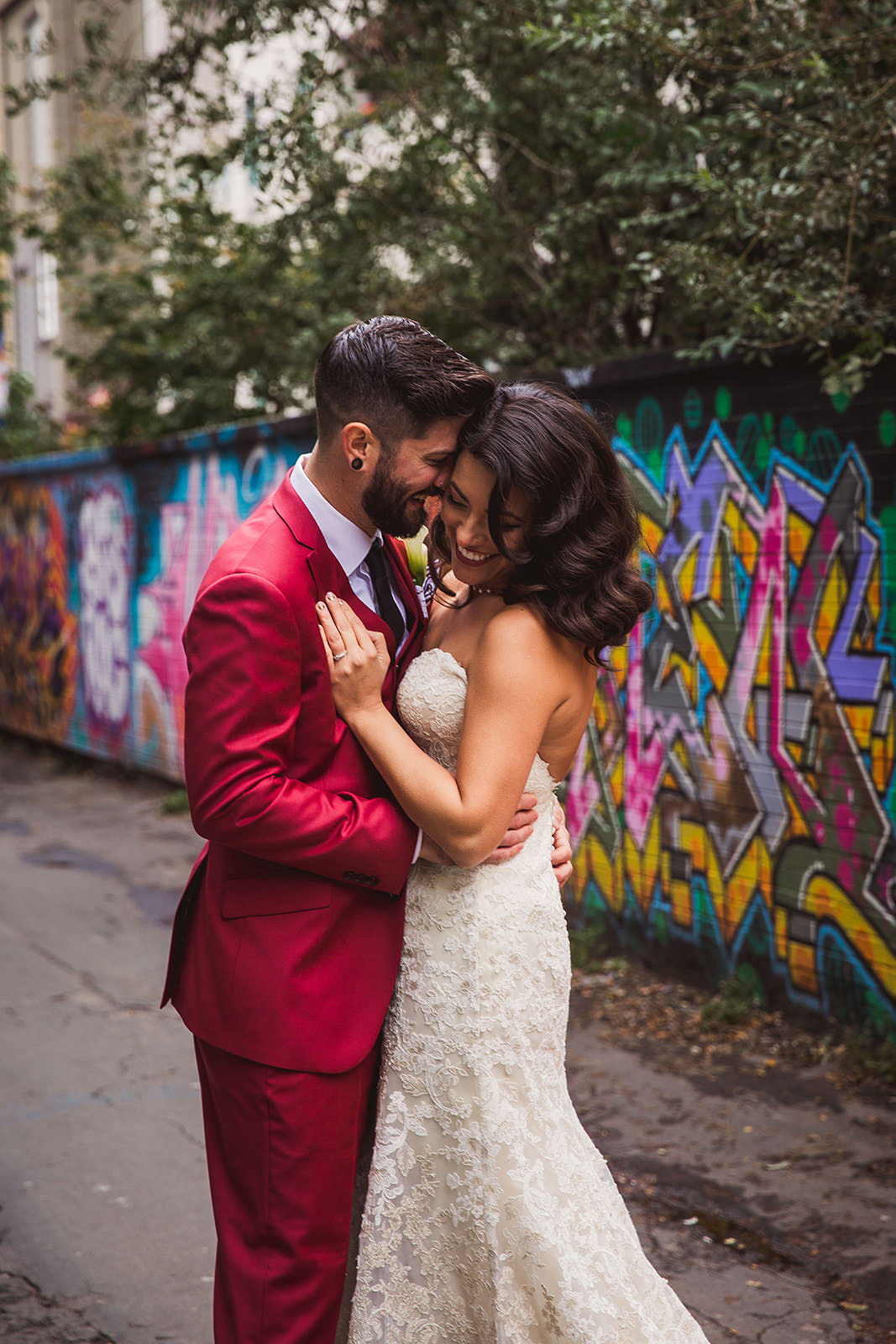 graffiti alley wedding photos