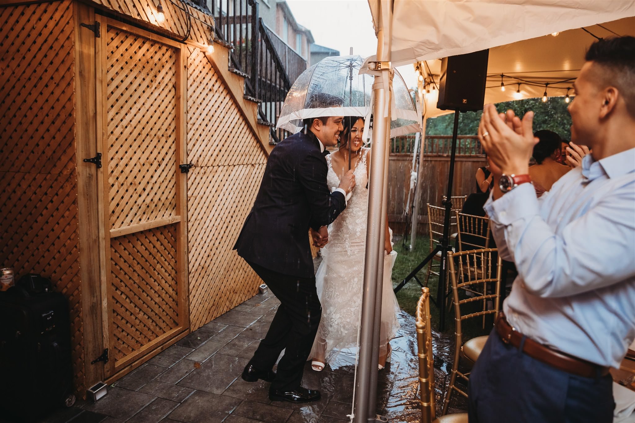 Rainy Day Backyard Wedding, what to do if it rains on your wedding day